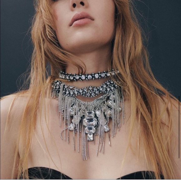 Zara jewel cascade necklace Necklaces